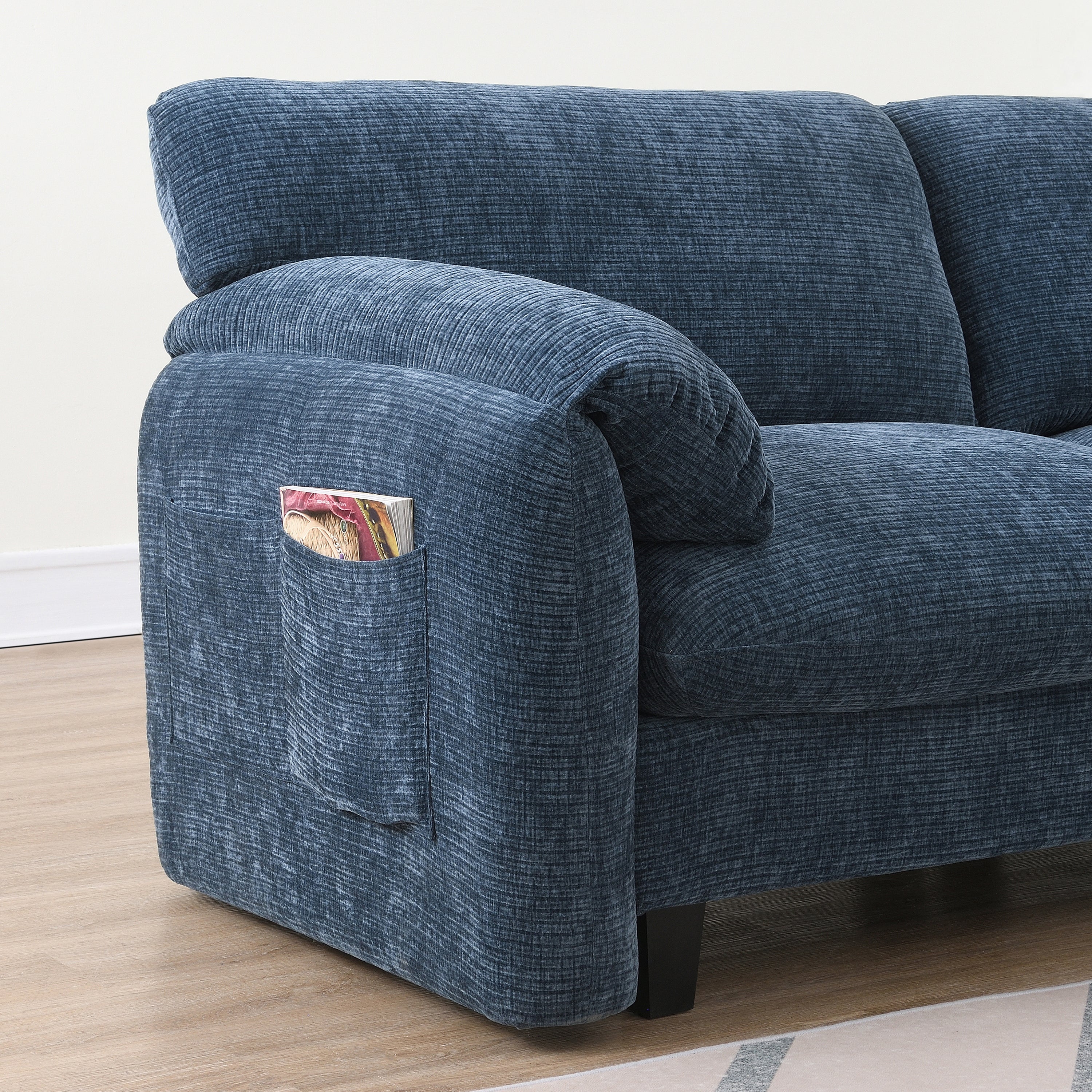 108' Modular Sectional Sofa, L-Shape with 31.5' Extra-Wide Seat