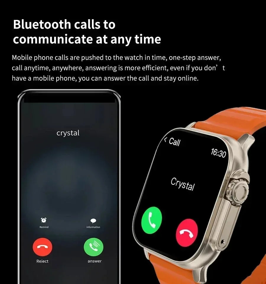 Smartwatch T900 U2 for Men and Women, Bluetooth Call, Wireless